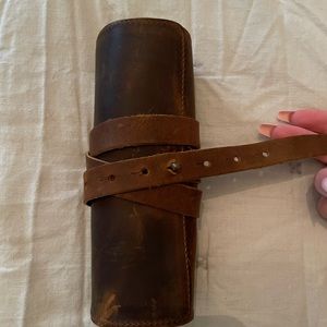 Watch travel leather rollup case